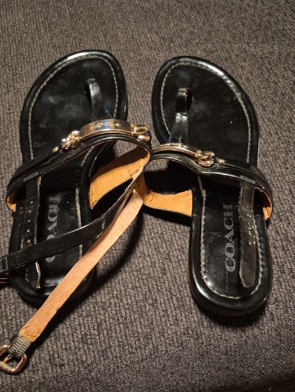 Coach black leather